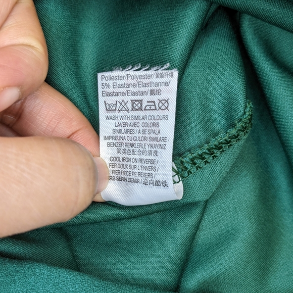 EUC Missguided Stretchy Forest Green Criss-cross Wide Leg Jumpsuit Size 8 - Picture 14 of 14